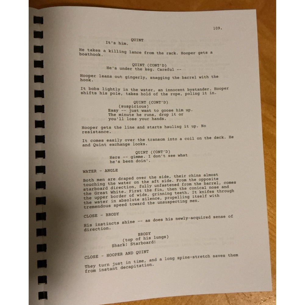 Jaws Movie Signed Autographed Full Script Reprint‎ - Picture 7 of 7